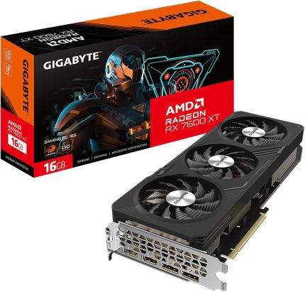 技嘉 Radeon RX 7600 XT 電競 OC 16G 顯示卡,3X WINDFORCE 風扇 16GB 128 位元 GDDR6,GV-R76XTGAMING OC-16GD 視訊卡